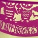 Mexican Wedding Banners SO HAPPY TOGETHER Owls, Custom Color papel picado