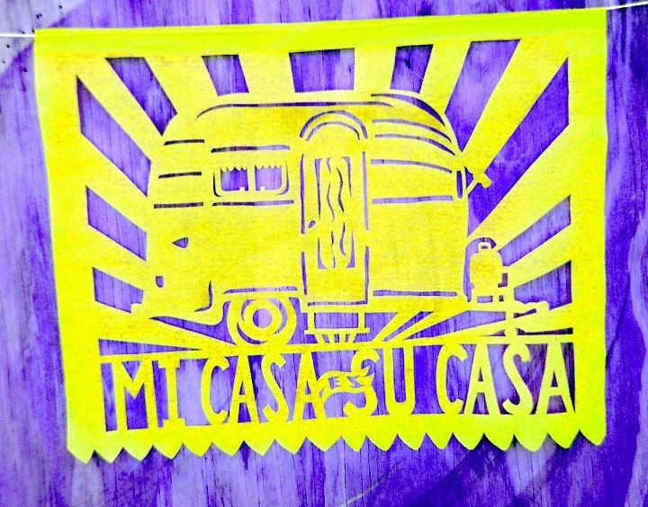 MI CASA Custom Color Papel Picado Banners