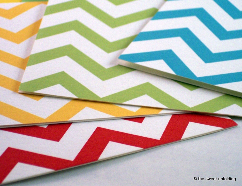 Chevron Zig-Zag Note Cards