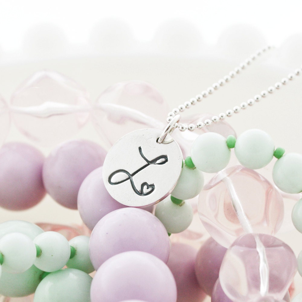 Love Letters...fine silver initial necklace