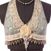 Halter, A Cup, Light Green, Cream, Nude, Sepia, Noir, Bellydance, Dance, Costume, Tribal, Fusion, Vintage Style, Gothic
