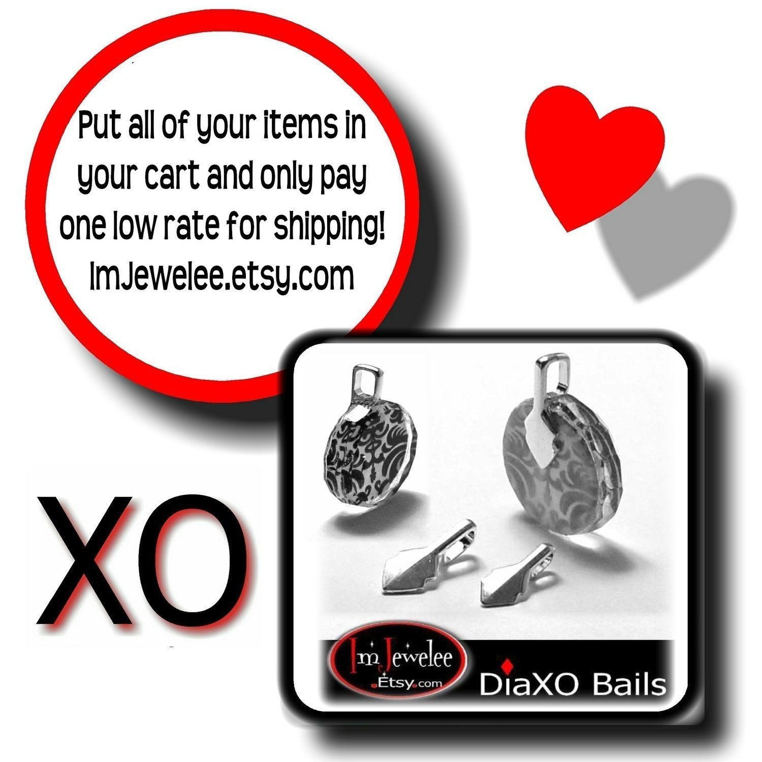 50 DiaXO Bails WATCH OUT for LEAD Bails Your Choice Small or Medium