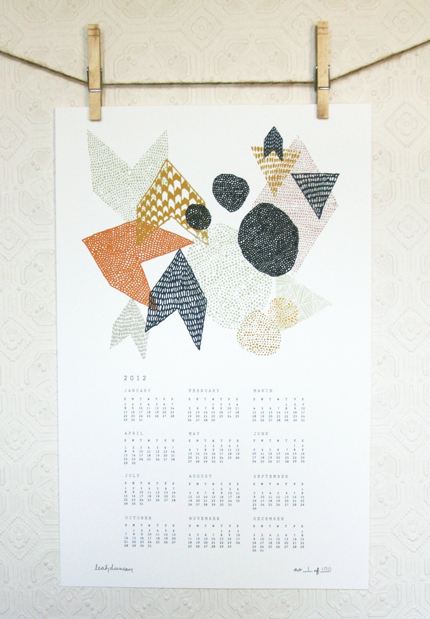 2012 Geometric Wall Calendar