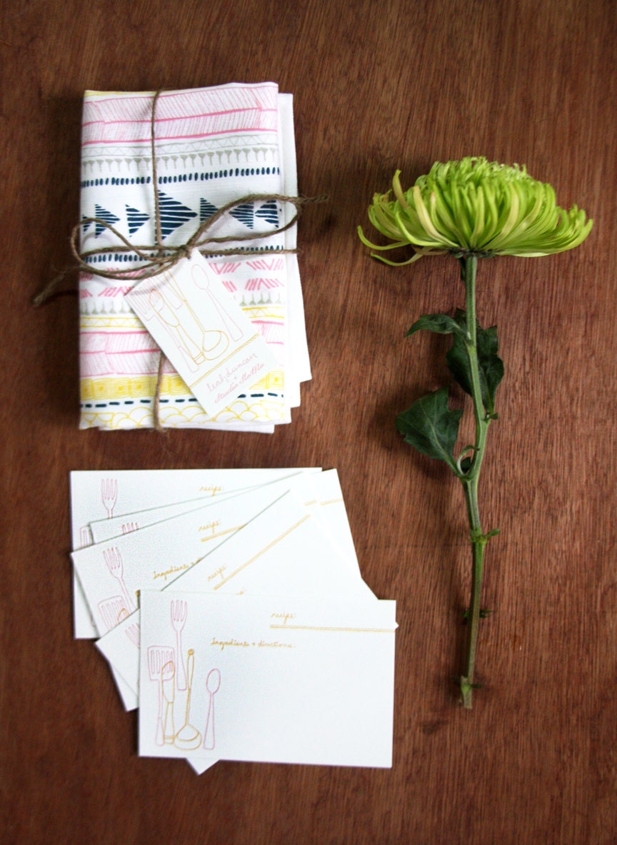 Studio SloMo & Leah Duncan Recipe Cards / Tea Towel Set