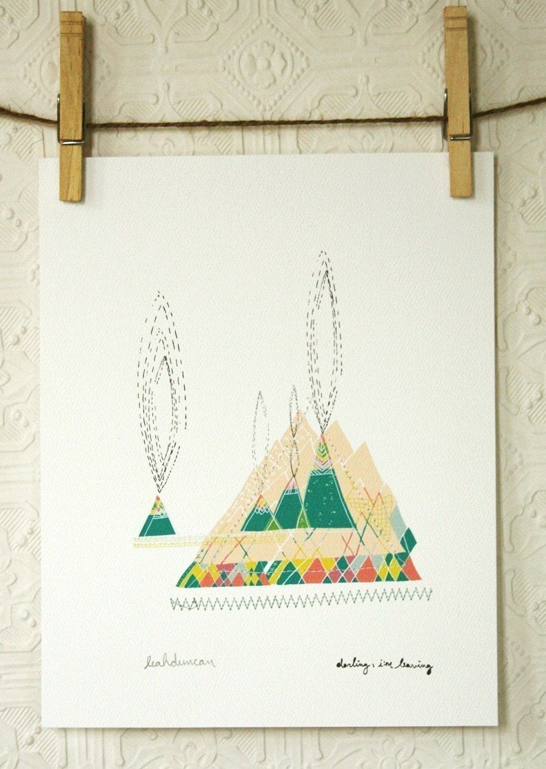 Darling I'm Leaving Stitched and Signed Print 8 x 10