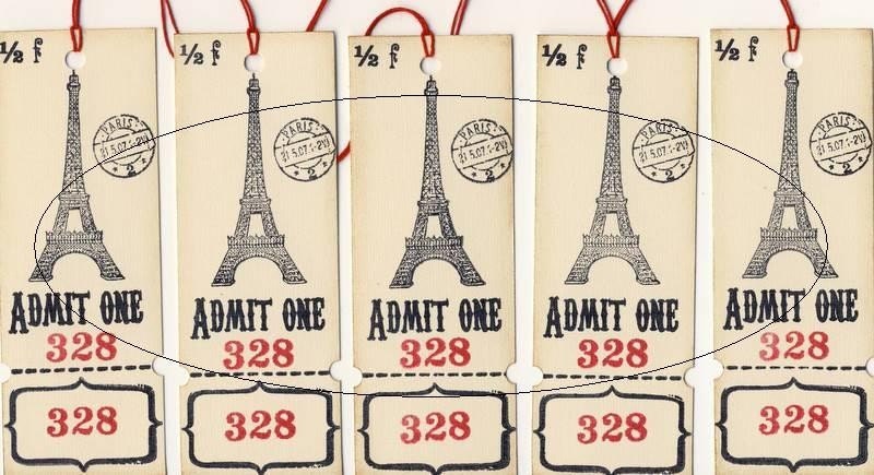 Eiffel Tower Ticket Tags (5)