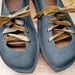 PUCK, UK 5, Bohemian Fairy, handmade shoes, D fitting, THYME green EcoTan leather, Ribbons, 1518