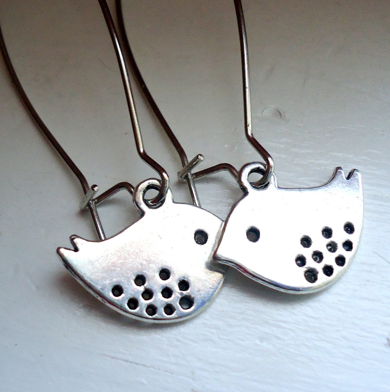 Bird Earrings Silver