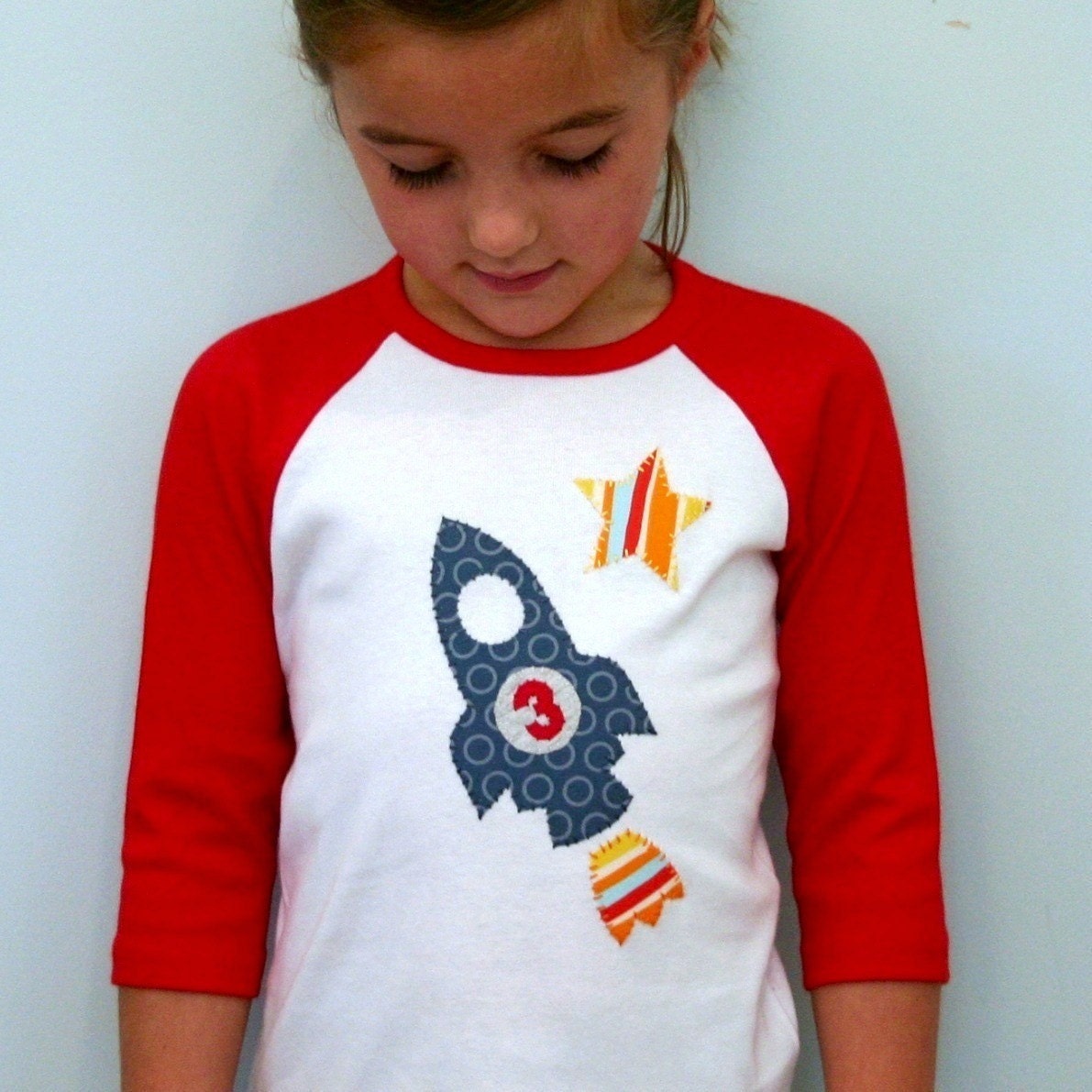 Rocket Birthday Shirt, Toddler and Kids Baseball T-shirt