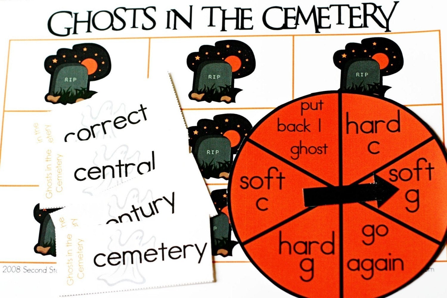 Ghosts in the Cemetery Printable Halloween Game and Skill Sheet