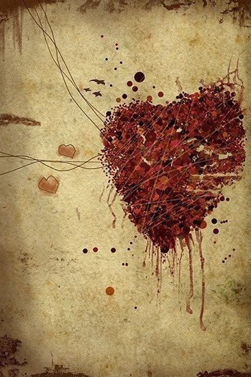 Easily Broken - 12x18 Heart Art Print