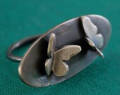 Beautiful Butterfly Ring in Sterling Silver