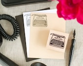 Vintage Typewriter Rubber Stamp - Handcrafted Wood Mounted - Great for Cardmaking Stationery Tags Giftwrap Wedding Crafts and more