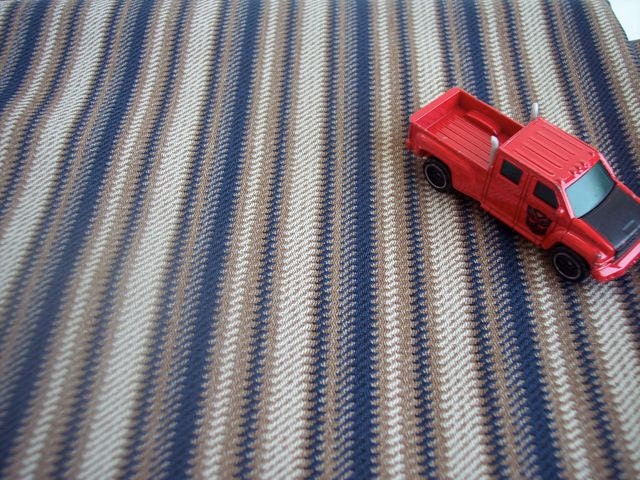Vintage Fabric - two yards - Striped Polyester fabric