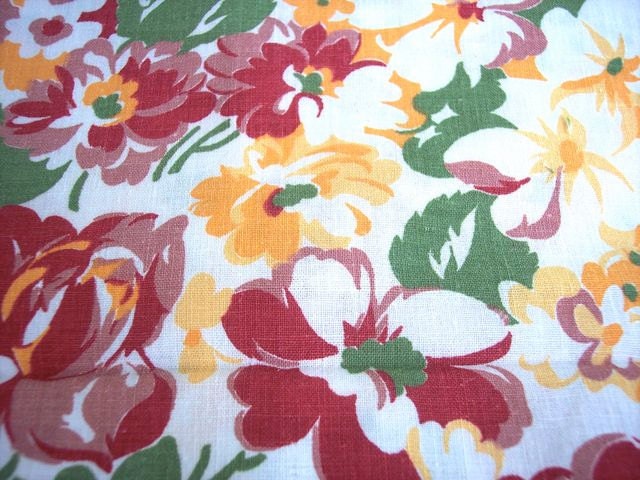 Vintage Fabric - Two pieces - Gardens