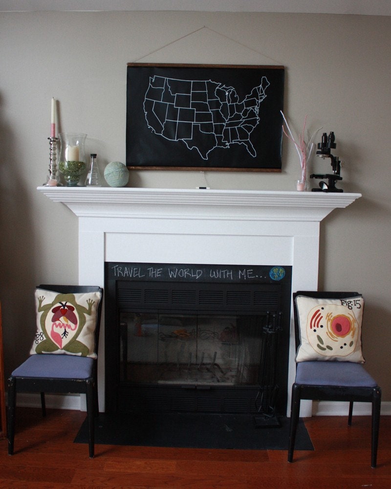 Chalkboard United States Map - LARGE SIZE