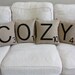COZY Letter Pillows - Inserts Included