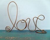 Gold Love Wedding Cake Topper  wedding decoration, cake top,  valentines day, anniversary, bridal shower