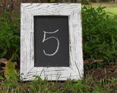 BRIDE SPECIAL10 White 6x4  table number chalkboards handcrafted barn wood FREE shipping until August 31st