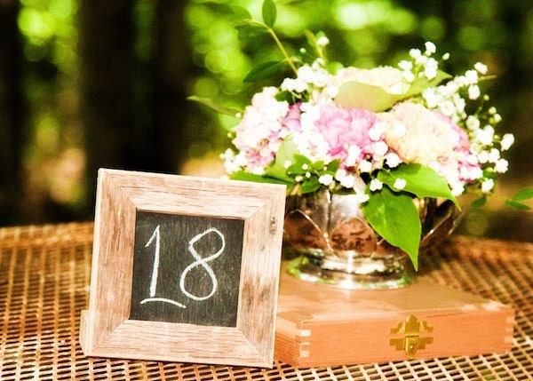 SUMMER SALE 15 Small 3x3 Framed Chalkboards for table numbers FREE shipping until August 31st