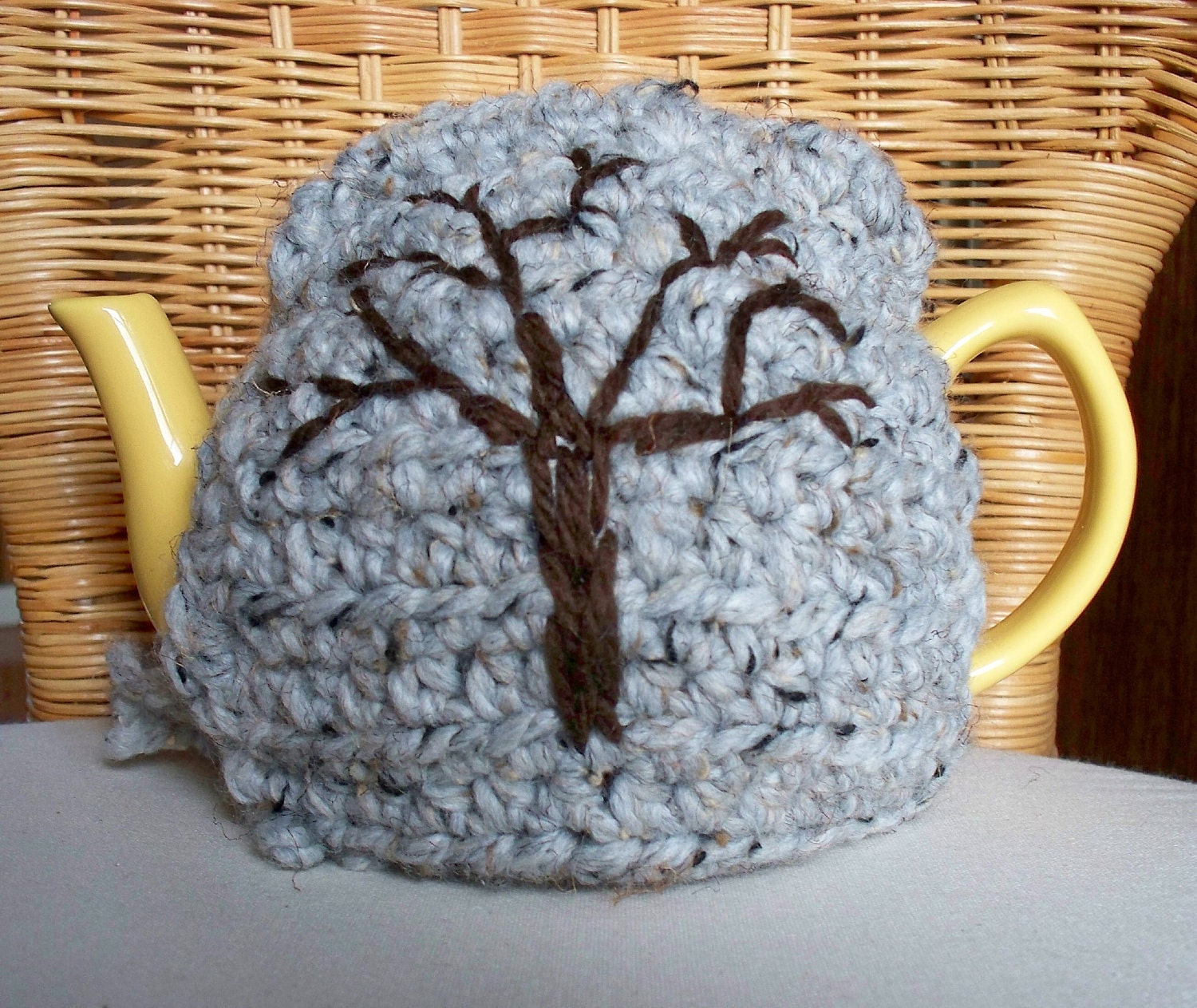 Tea Cozy Teapot Cosy With Tree Crocheted