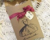 Princess Bridal Dress Kraft Paper Party Favor Large Pillow Boxes with tags- Set of 5