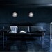 Spore - Cobalt Blue Space Age Sputnik Reclaimed Plastic Pendant Light