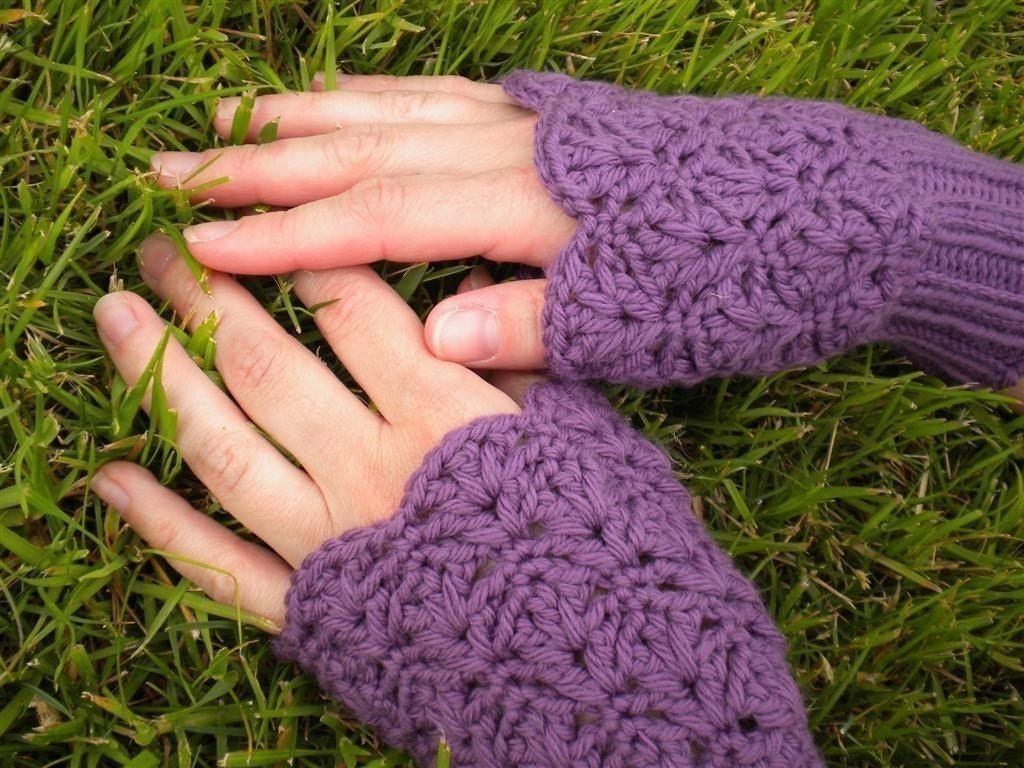 PDF Crochet and Knit Pattern - Little Lacey Mitts