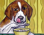 Dog Eating Cereal