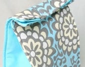 Insulated Lunch Bag - Blue Wallflower