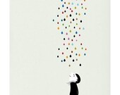 Monsieur under the rain print