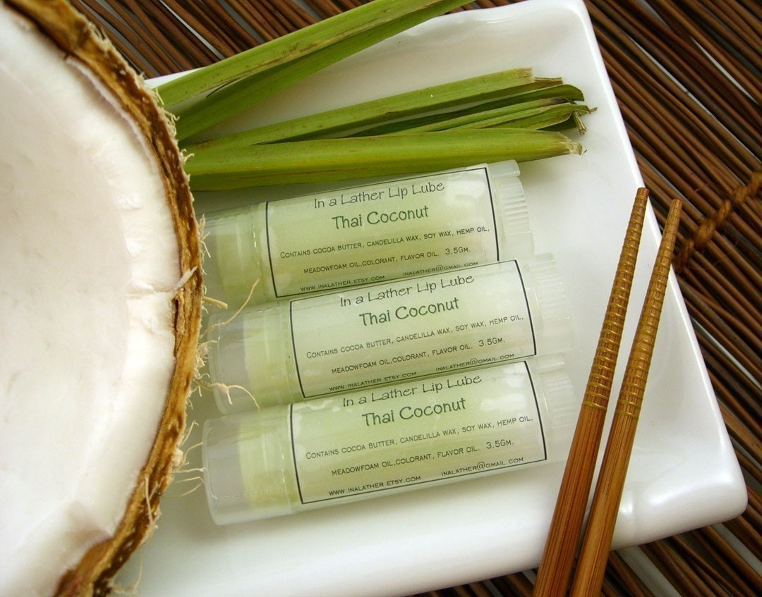 Handmade Lip Balm flavored with Thai Coconut