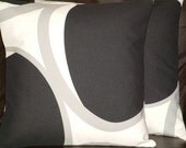 2 New 18 inch Handmade Modern Contemporary Large Black Spot Print Funky Designer Retro Pillow Cases,Cushion Covers,Pillow Covers,Pillow