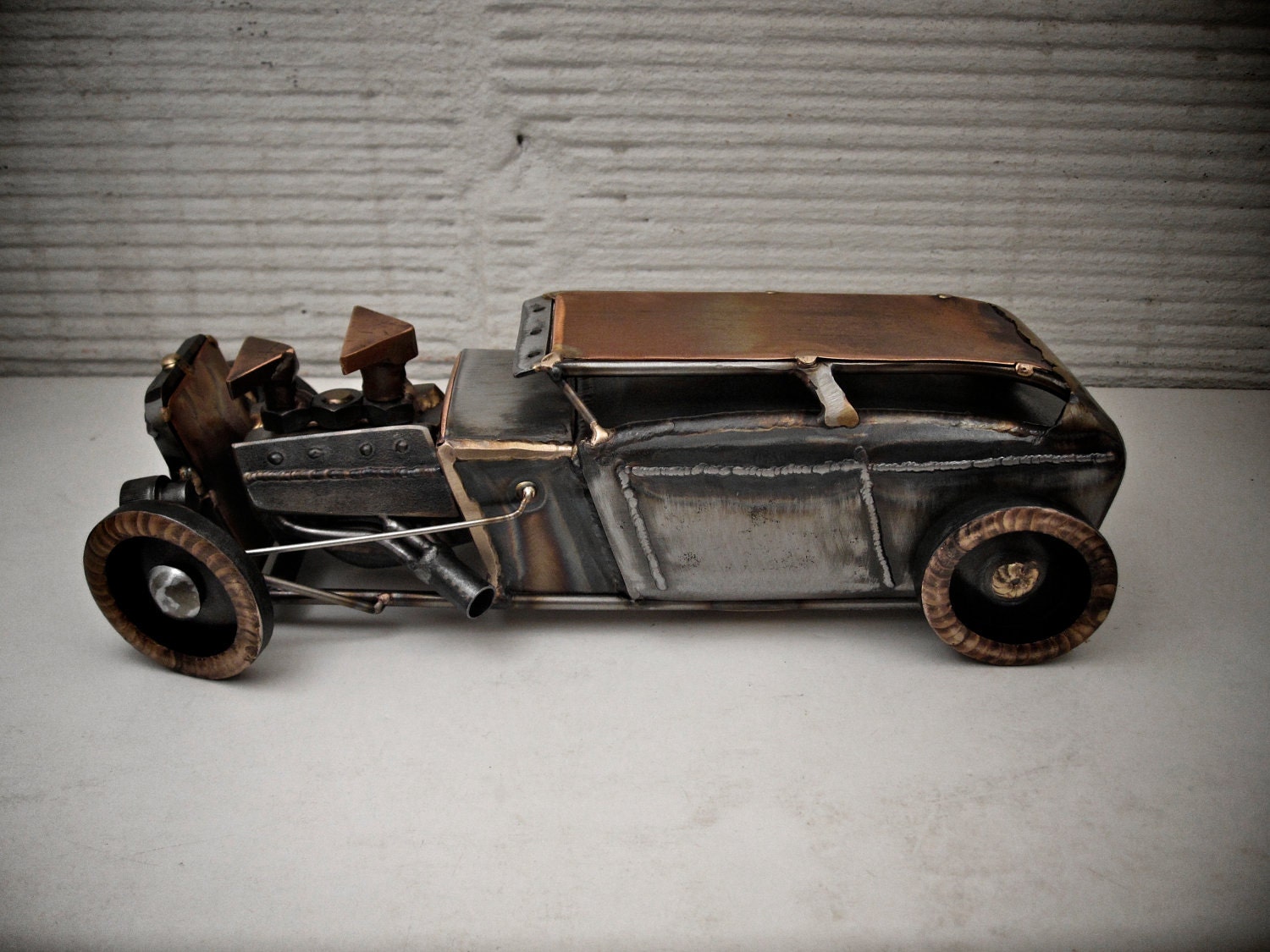 Smokin' Sedan Hot Rod Sculpture