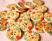 10 Summer Flowers Handpainted Buttons (Last Set)