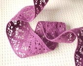 2M Purple Crochet Trim