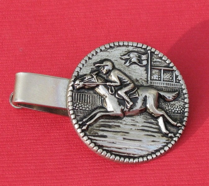 Vintage Horse and Jockey Tie Clip