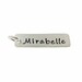 ADD a Name or a Date Charm - 1 inch long rectangle sterling silver tag (AO021)
