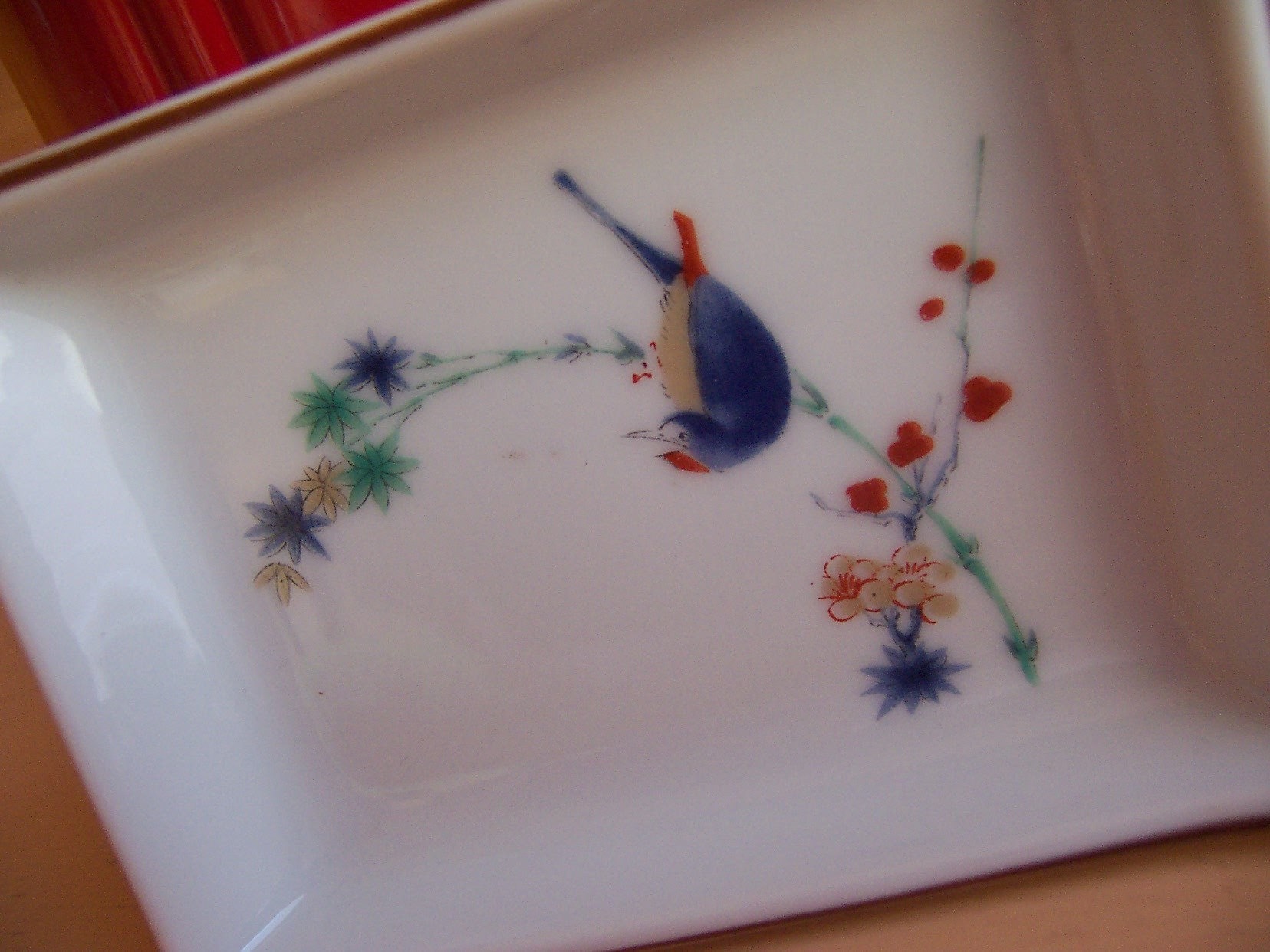 little blue bird dish