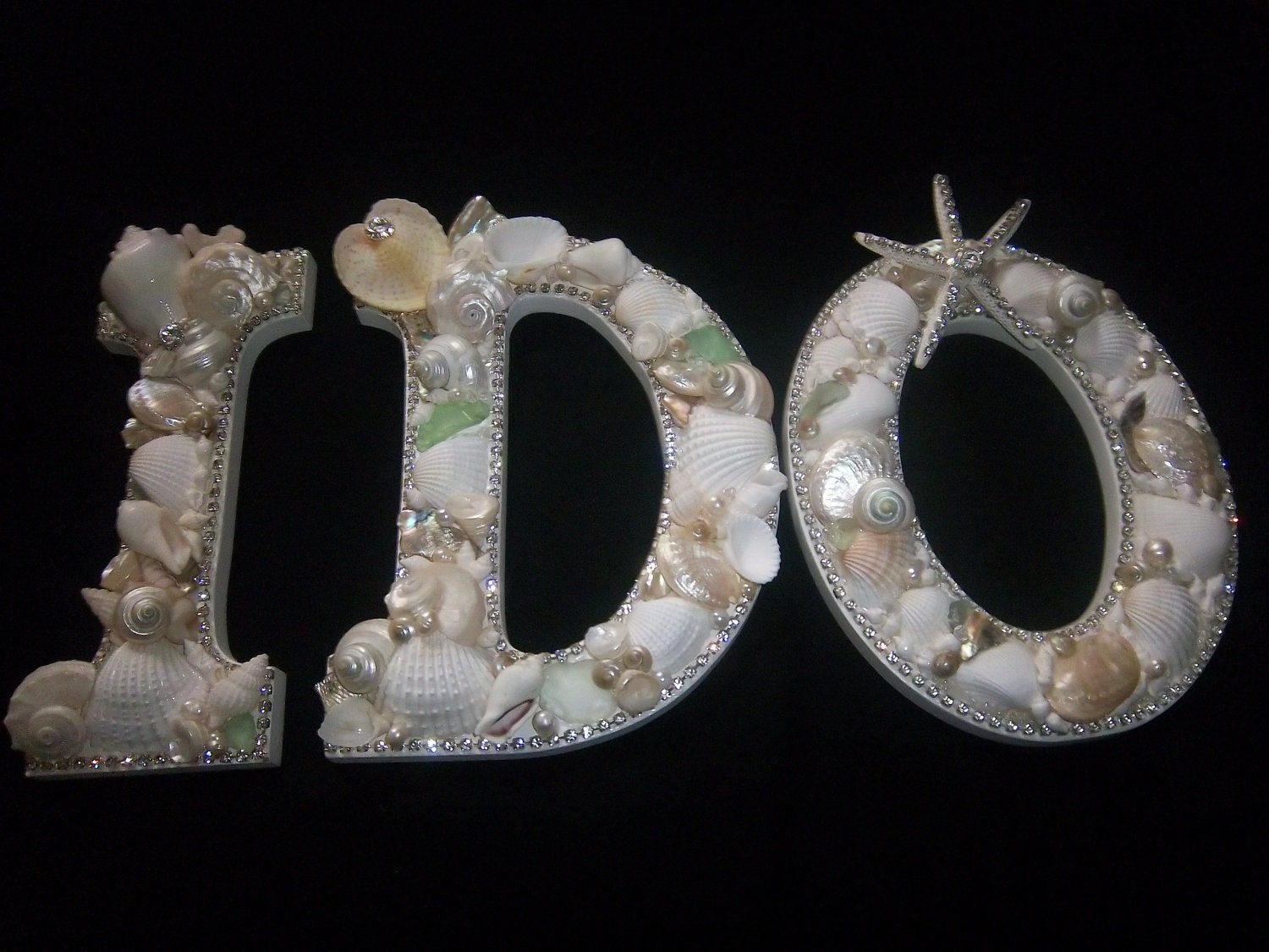Beach Decor-I DO-Shell-Embellished Letters-Large