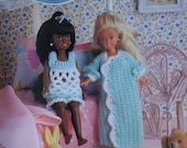 Slumber Party Baby Doll Nightie and Grannie Gown Crochet Pattern for 7 1/2 inch Fashion Dolls like Kelly, Kish Riley, Ginny and others