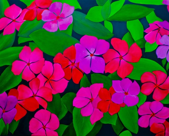 Original Oil Painting "Pink"  by QiQiGallery