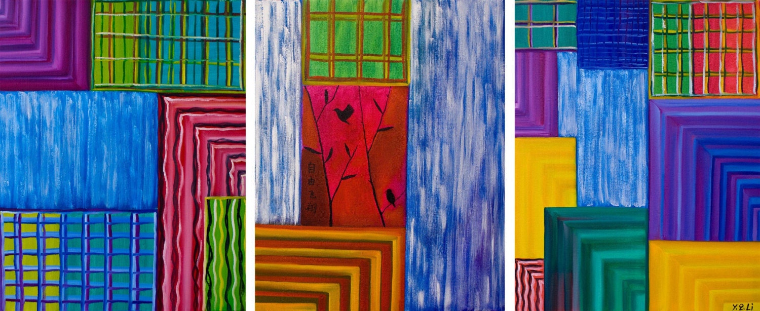 48" Original Oil Painting  "Home is Calling" by qiqigallery
