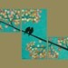 20% Off Holiday Sale: 40x24 Huge Original Modern Heavy Texture Impasto Painting Love Birds Landscape Tree Branches Wall Decor Hide and Seek