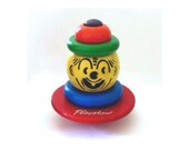 1960s Vintage Playskool Clown Wobble Stacking Toy