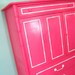 Vintage HOLLYWOOD REGENCY Hot Pink Faux BAMBOO Chest Dresser