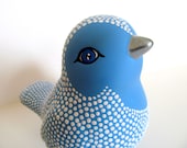 Blue Bird: Hand painted Ceramic Bird