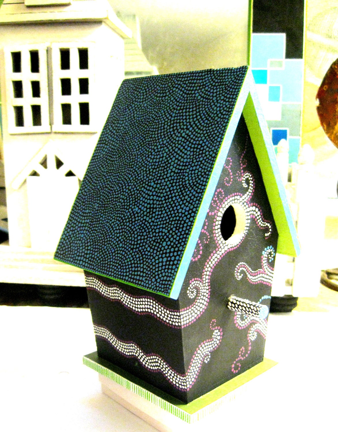 CLEARANCE Dot Dot Dotted BirdHouse By Pearle
