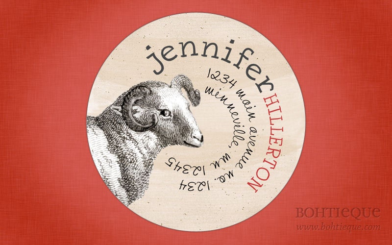 Personalized Address Label Sticker - Baa, Baa Sheep