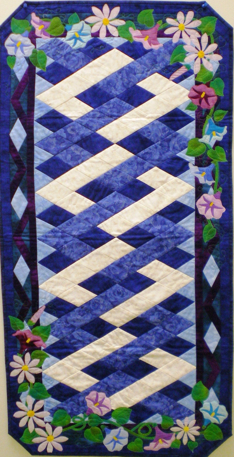 Morning Glory and Aster Table Runner Pattern